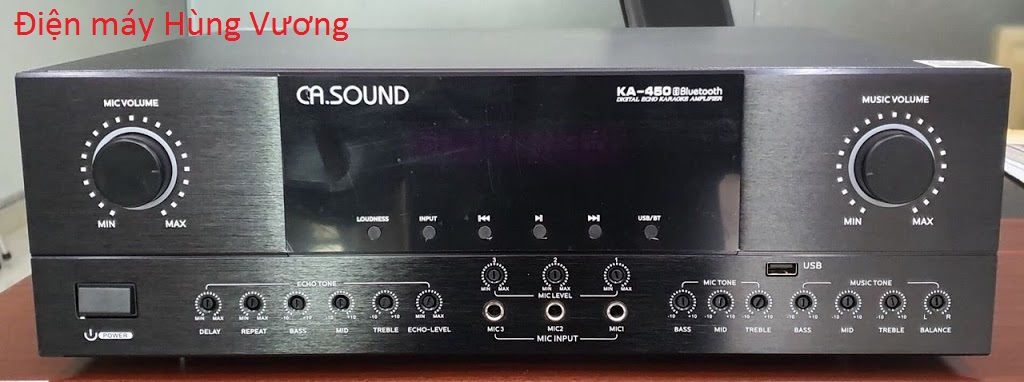 Amply CA sound KA 450 vang cơ liền công suất bluetoothUSB Line... chống hú mic hàng chất luợng
