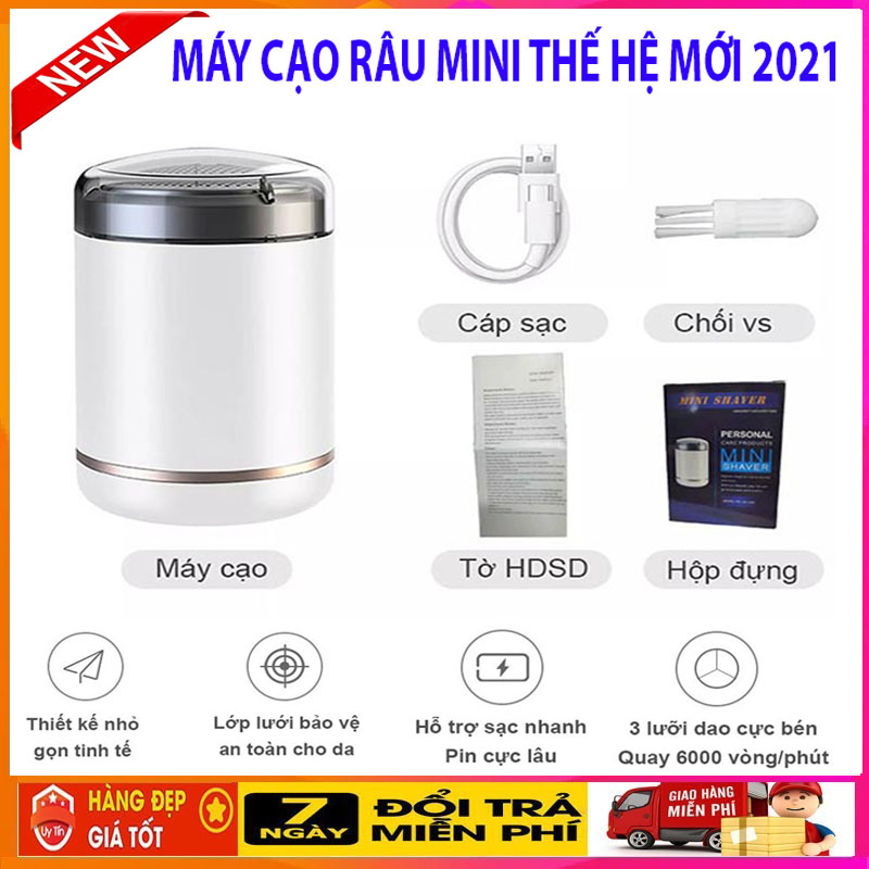 Máy cạo râu nam mini SH-588 công nghệ Nhật Bản, 3 lưỡi dao cực bén, Dao cạo râu khô, ướt đều được, Không đau rát, Pin siêu khỏe, Máy cạo râu mini thế hệ mới 2021, hàng cao cấp chính hãng - Giadungbv247