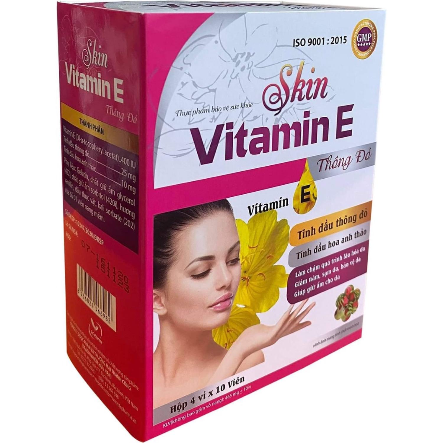 Skin Vitamin E đỏ - Tinh dầu thông đỏ, tinh dầu hoa anh thảo