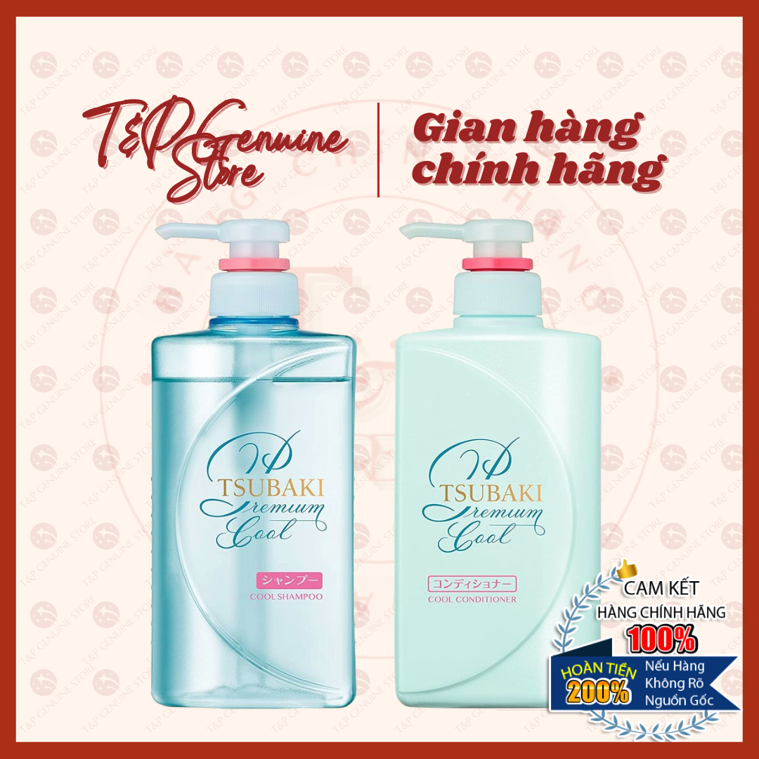 Bộ đôi dầu gội và dầu xả Tsubaki Premium Cool & Repair 490ml x 2
