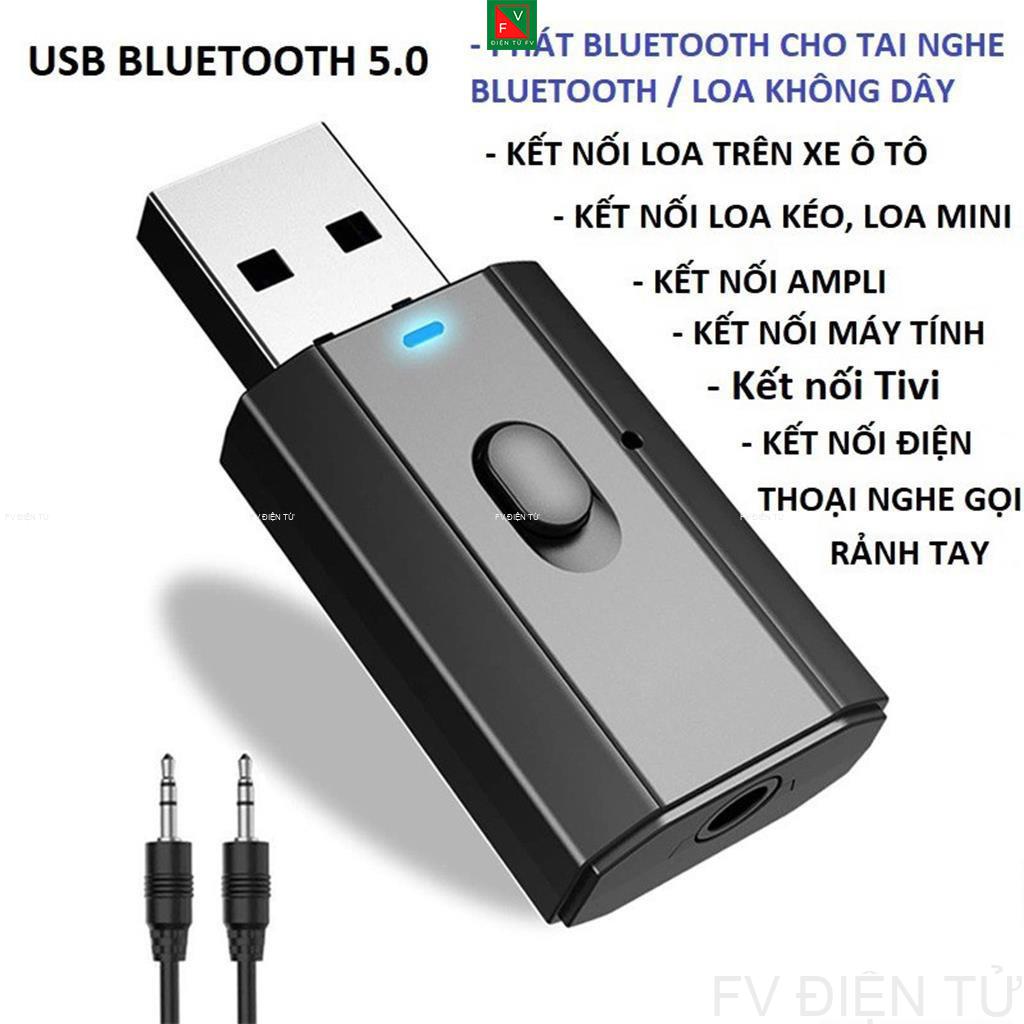 Thiết bị chuyển đổi bluetooth usb v5.0, thiết bị thu bluetooth âm thanh không dây