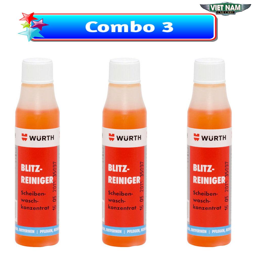 Combo Ba Chai Nước Rửa Kính Lái Ô Tô Wurth Windscreen Cleaner 32ml