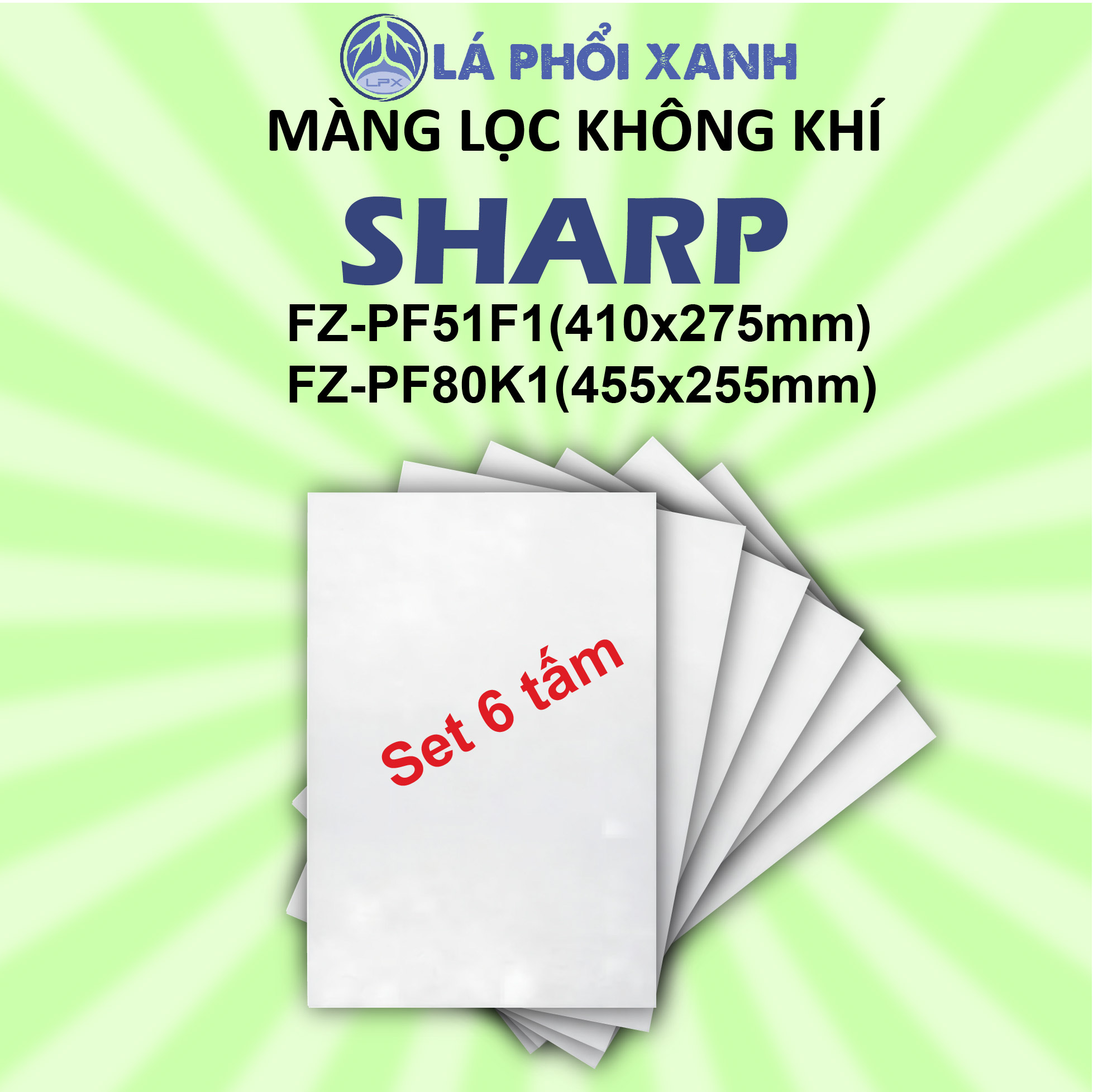 Màng lọc thô máy lọc không khí sharp, màng lọc không khí sharp fz-pf51f1 fz-pf80k1