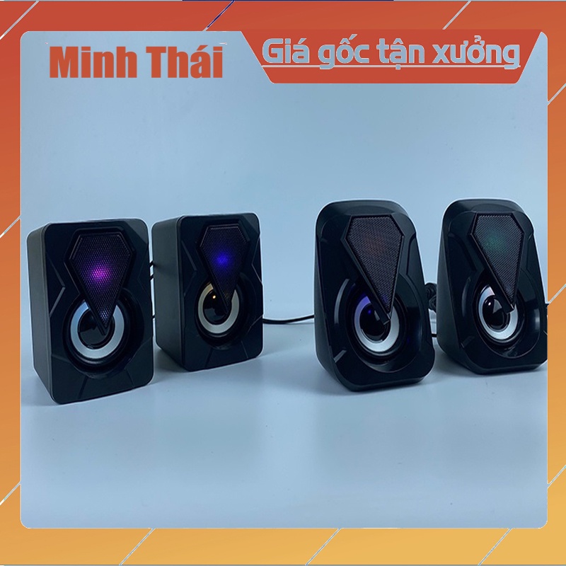 Loa máy tính vi tính mini laptop LED để bàn bass giá rẻ