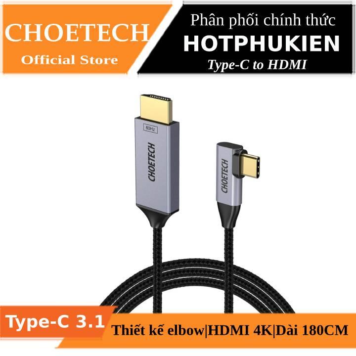Dây cáp chuyển pd type-c 3.1 ra cổng hdmi chuẩn 4k hiệu choetech xch1803 cho điện thoại macbook table - phân phối bởi hotpukien
