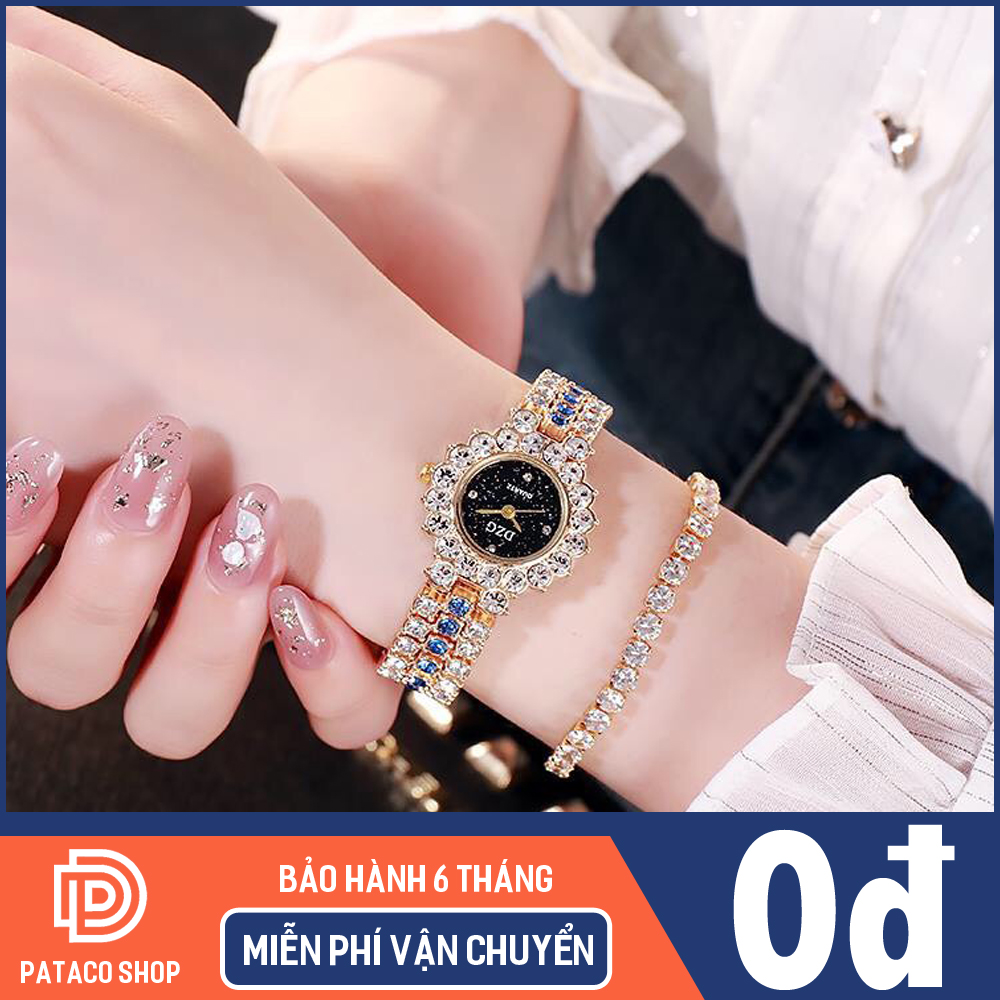 Đồng hồ nữ thời trang Bee Sister D133 dây đính đá mặt nhiều màu sang trọng bảo hành 6 tháng