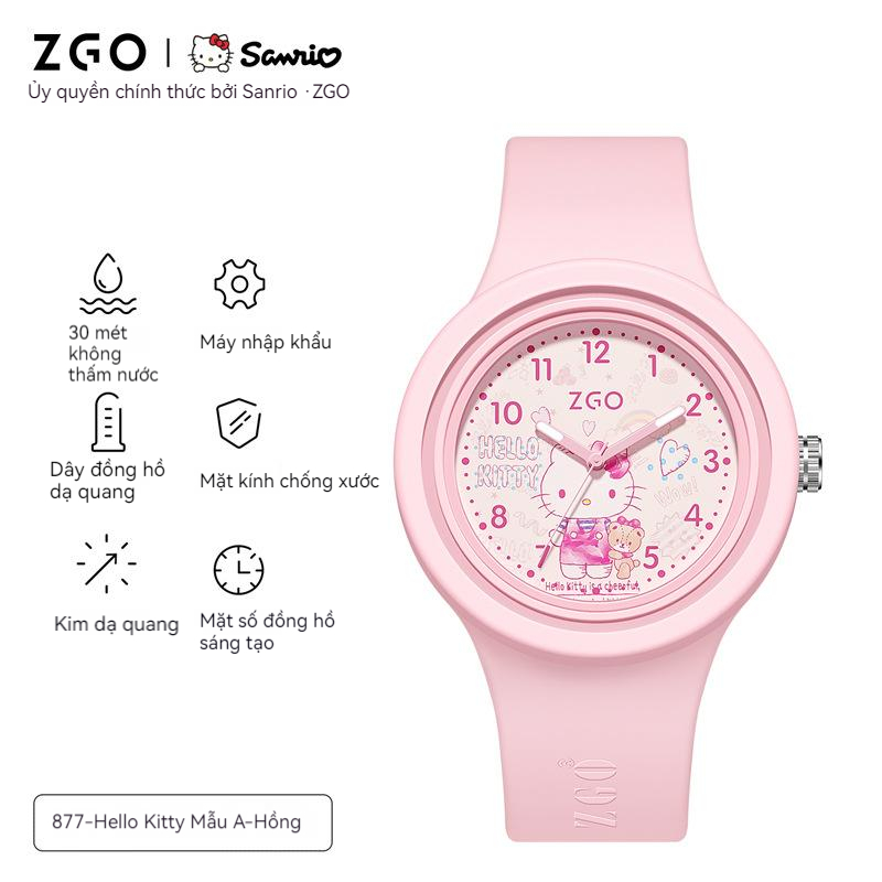 Zgo sanrio đồng hồ đồng hồ nam nữ đồng hồ hoạt hình chó cinnamoroll dễ thương đồng hồ thạch anh chống nước đồng hồ bé gái sinh viên