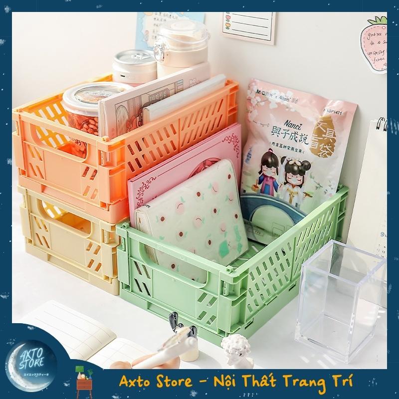 Kệ đựng để bàn, thiết kế có thể gấp gọn đa năng đựng được nhiều vật dụng, màu sắc đa dạng