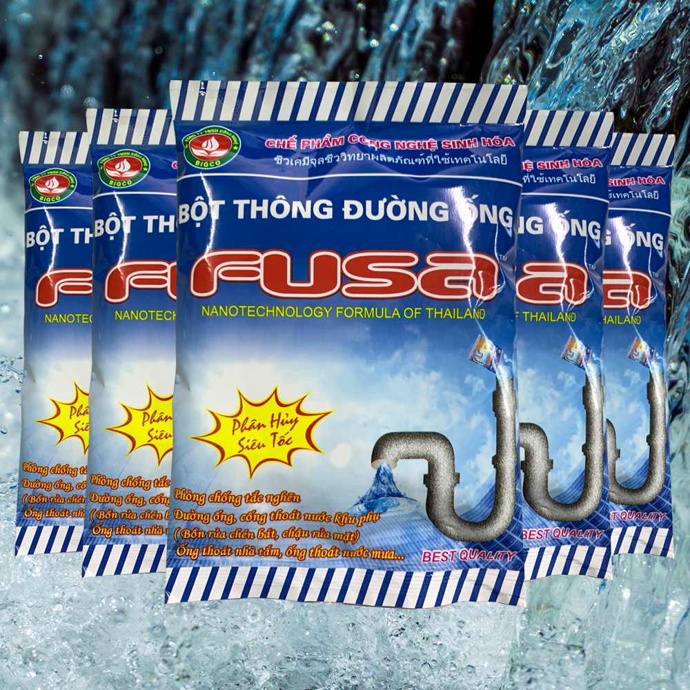 [Hoàn Tiền 10%] Combo 3 gói bột thông đường ống Fusa