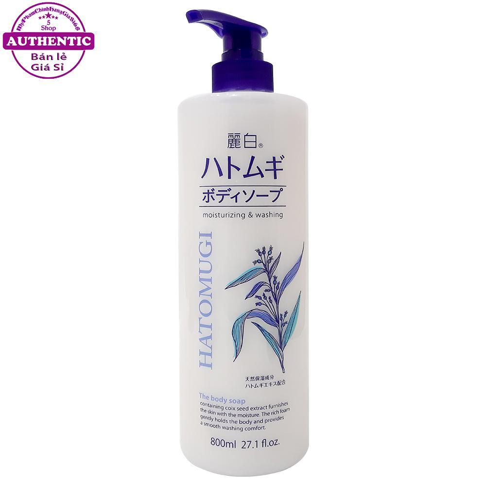 SỮA TẮM TRẮNG DA HẠT Ý DĨ HATOMUGI MOISTURIZING WASHING 800ML