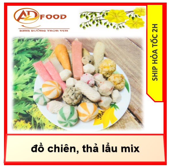 đồ chiên, thả lẩu mix gói 500g
