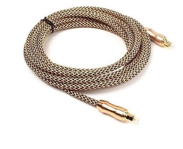 Cáp quang âm thanh 24k Toslink Optical 3m Vàng đồng