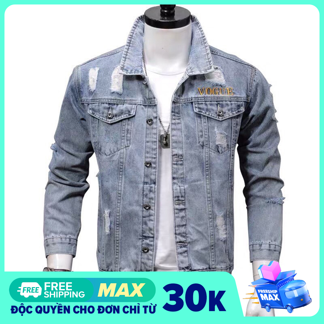 Áo khoác jean nam, áo bò nam MTSHOP cao cấp, chất liệu thoáng mát, thấm hút mồ hôi, phù hợp với mọi lứa tuổi MTS300