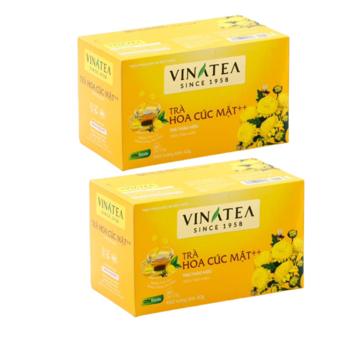 Combo 02 hộp trà vinatea - trà hoa cúc mật ++ túi lọc 40 g