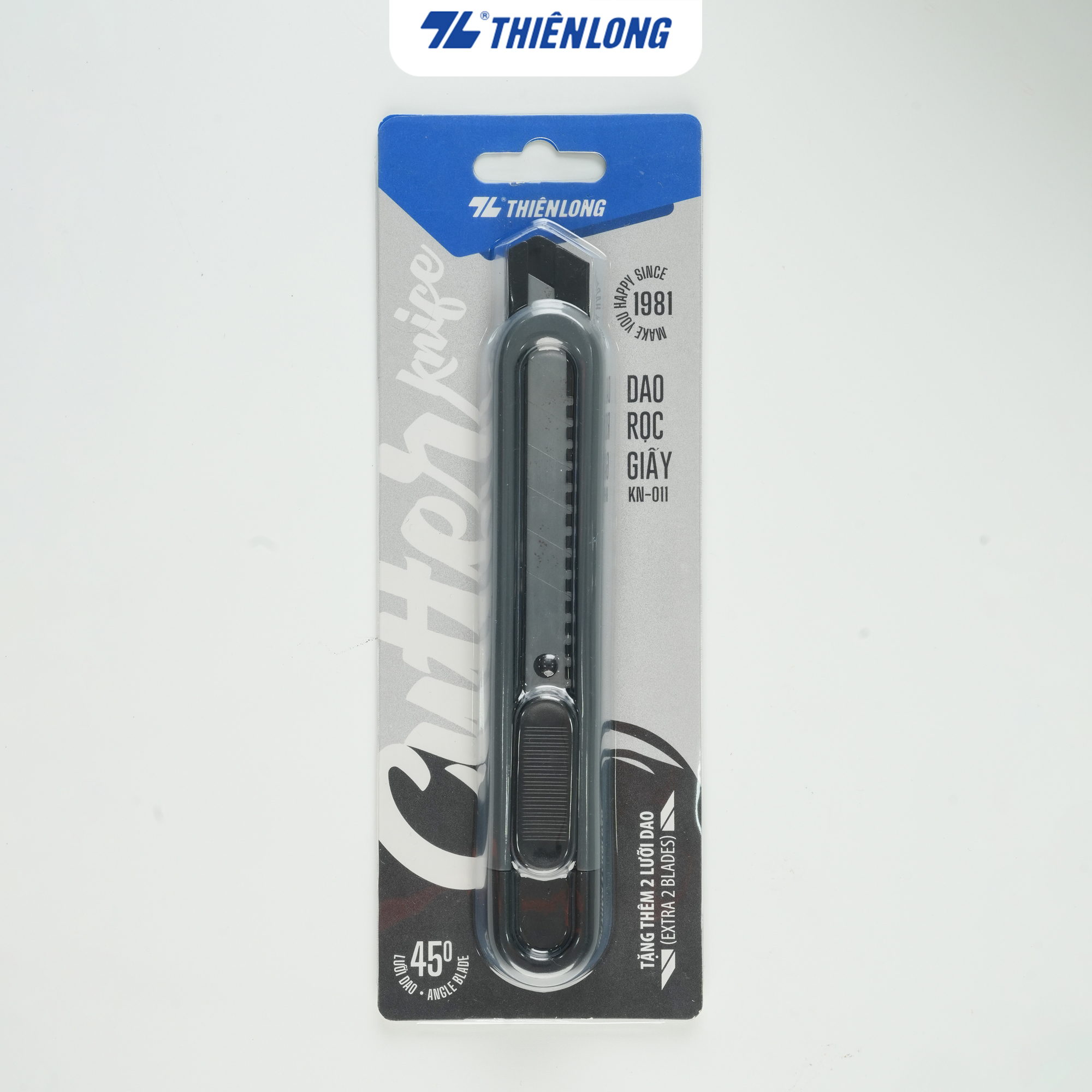 Dao rọc giấy Thiên Long - Khóa tự động thông minh - Khay đựng dao nâng cấp chắc chắn an toàn hơn