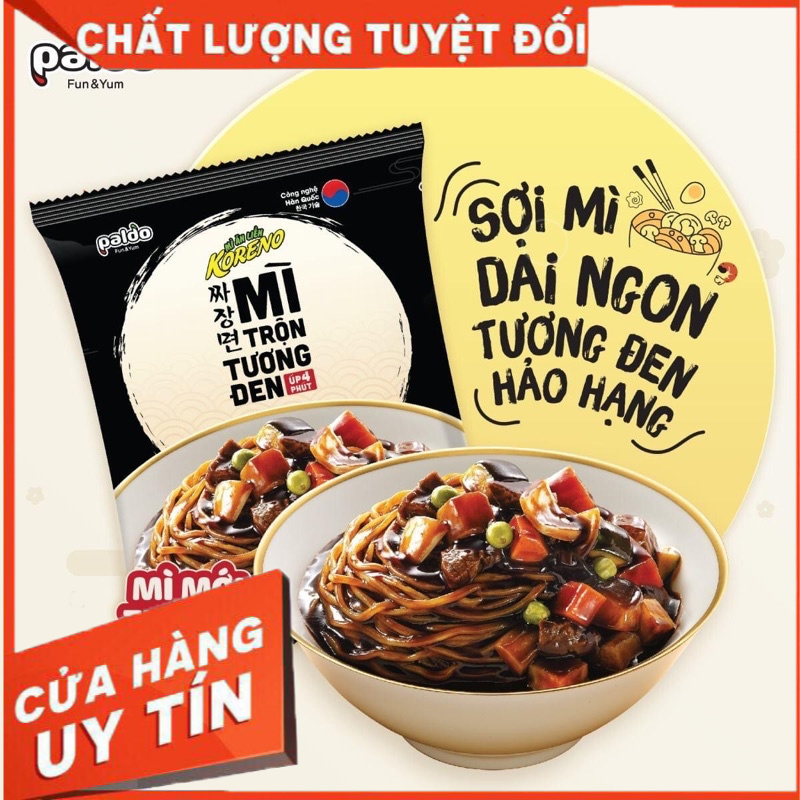 Mì trộn tương đen ăn liền koreno 78gr. 1thùng 20goi. date 08.02.2022