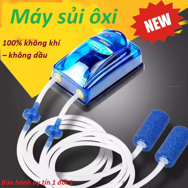 Máy sủi, máy tạo oxy bể cá, máy sục khí, máy sủi chạy êm 100% không khí, không có chất dầu, bảo hành uy tín 1 đổi 1 toàn quốc.