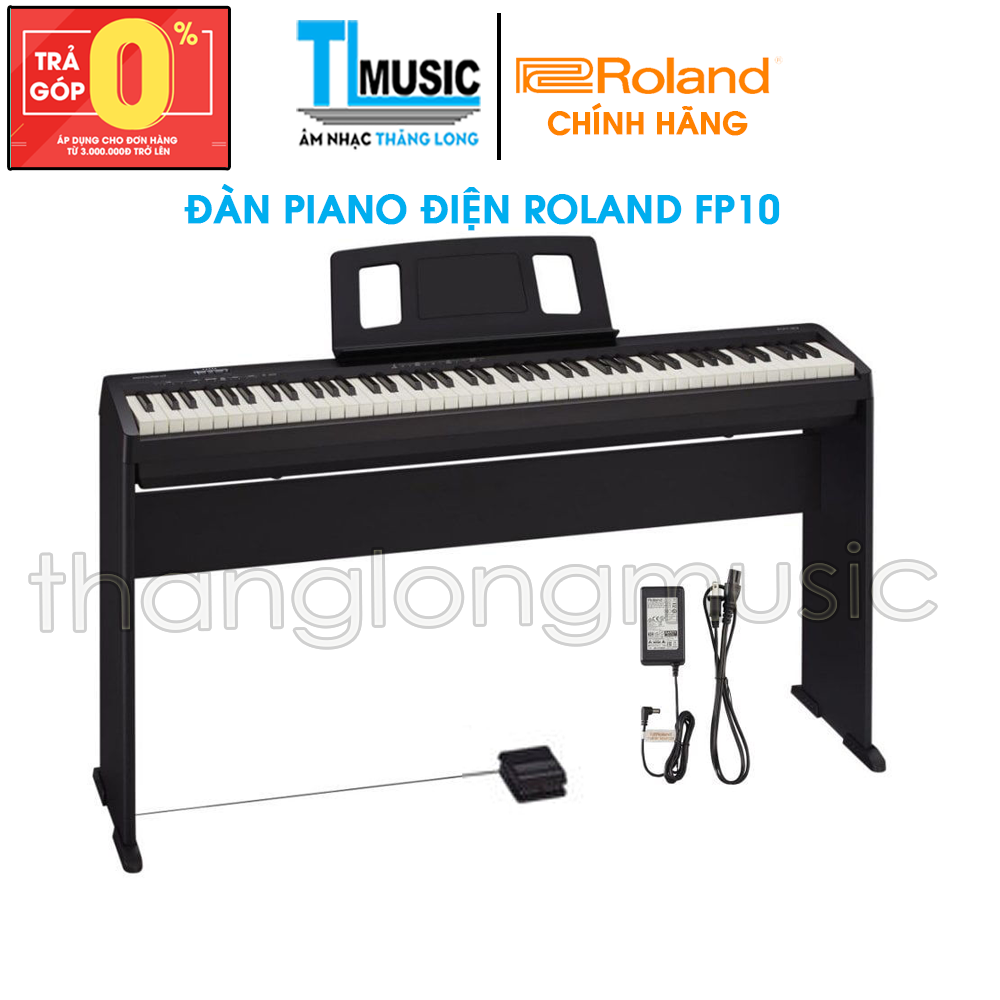 ( Trả góp 0% ) Đàn Piano Điện Tử Roland FP10 - Digital Piano Roland FP-10 Kết Nối Blueooth, Kiểu Dáng Nhỏ Gọn - Thăng Long Music