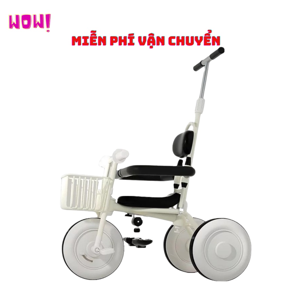 Xe đạp ba bánh kiêm xe chòi chân, xe đẩy cho bé phù hợp cho bé 1-6 tuổi