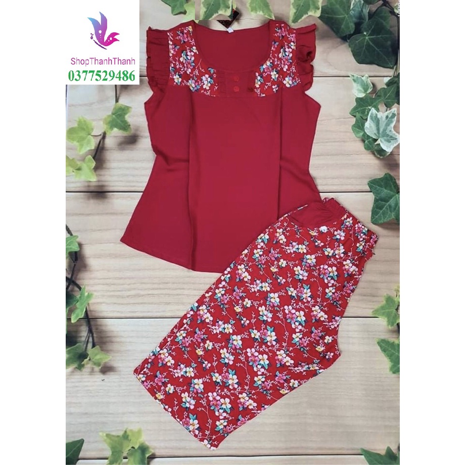 Đồ bộ mặc nhà tole tôn lanh 2 da