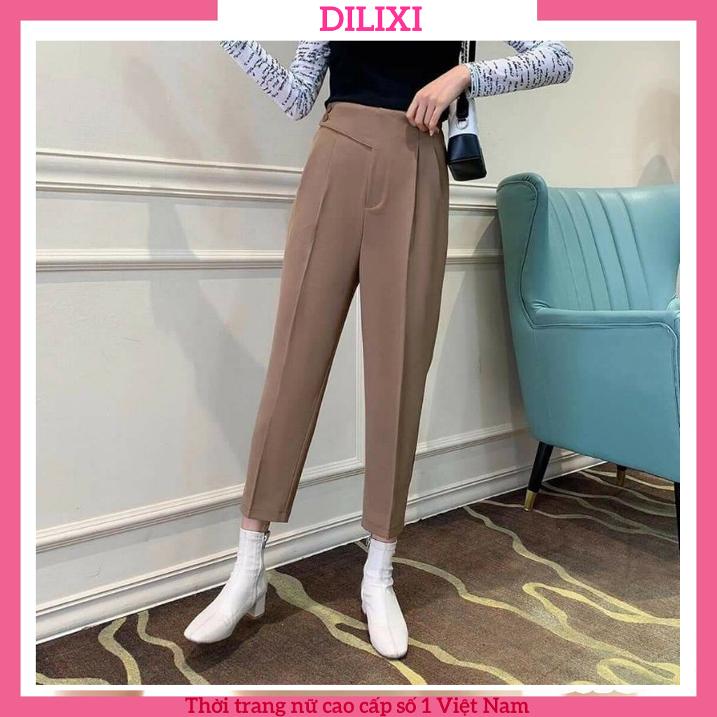 Quần baggy nữ công sở cạp chéo lưng chun sau hana mã qb0366 - hàng vnxk loại 1