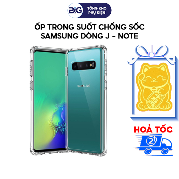 Ốp silicon trong suốt, chống sốc, bo góc | note 10, note 8, note 9, note 20, note 10 lite,.....