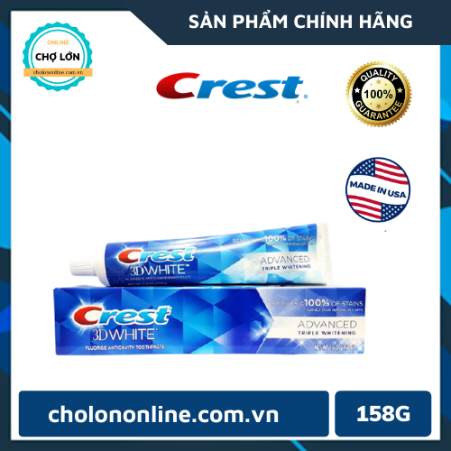Kem đánh răng Crest 3D White Advanced Triple Whitening Của Mỹ