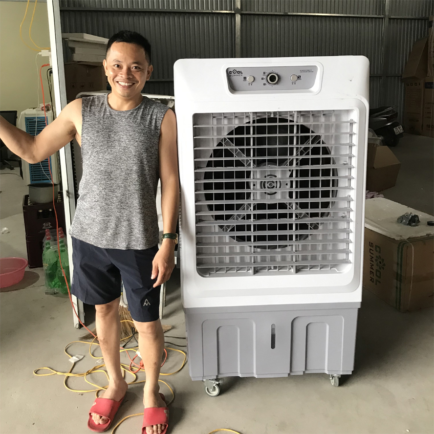 Quạt điều hòa quạt hơi nước công nghiệp cool summer csm 20000 580w cao 1.5 mét 100 lít bảo hành 24 tháng