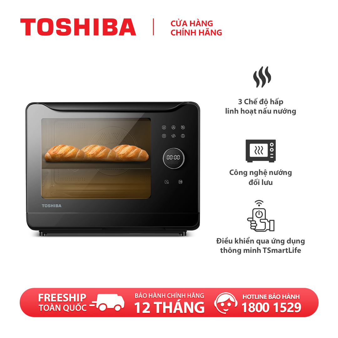 Lò hấp nướng thông minh Toshiba MS3-STQ20SE 20L - Tích hợp nướng và hấp thông minh - Vận hành chuyên nghiệp chuẩn chỉnh - Hàng chính hãng, bảo hành 12 tháng, chất lượng Nhật Bản