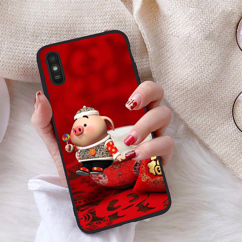 [HCM]Ốp lưng Xiaomi Redmi 9A viền dẻo TPU BST Pig Cute