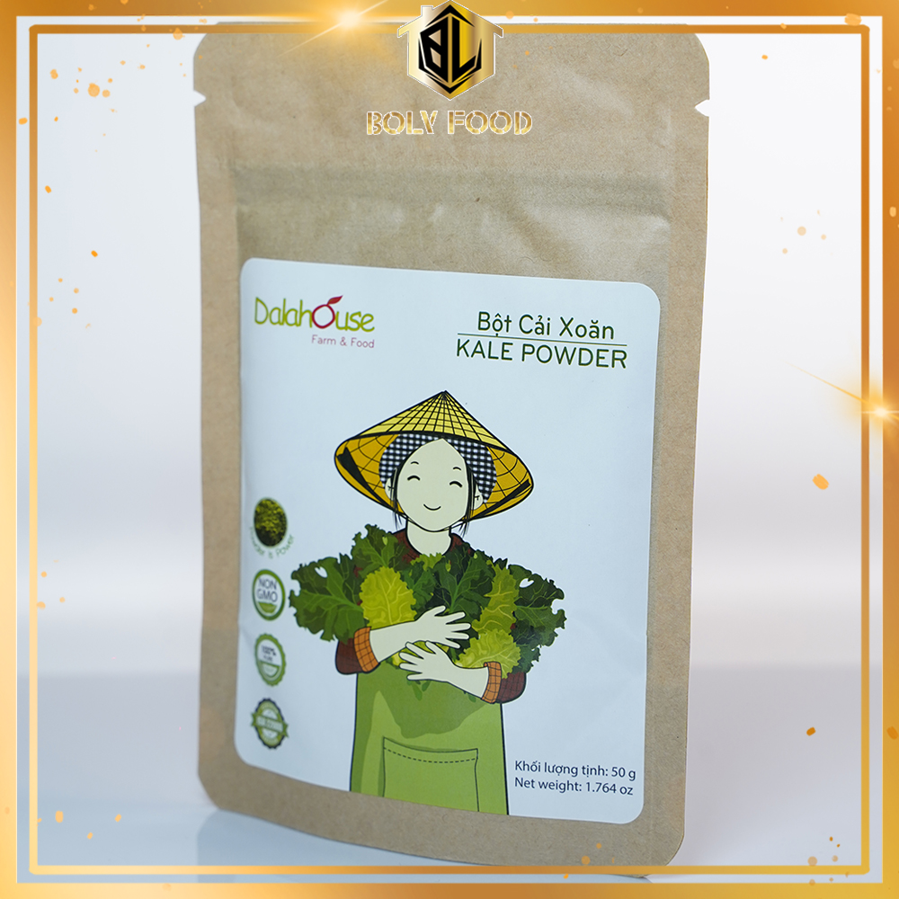 Bột cải xoăn Dalahouse - Bột cải Kale ăn dặm cho bé giúp phát triển trí não 50Gr - Bolyfood