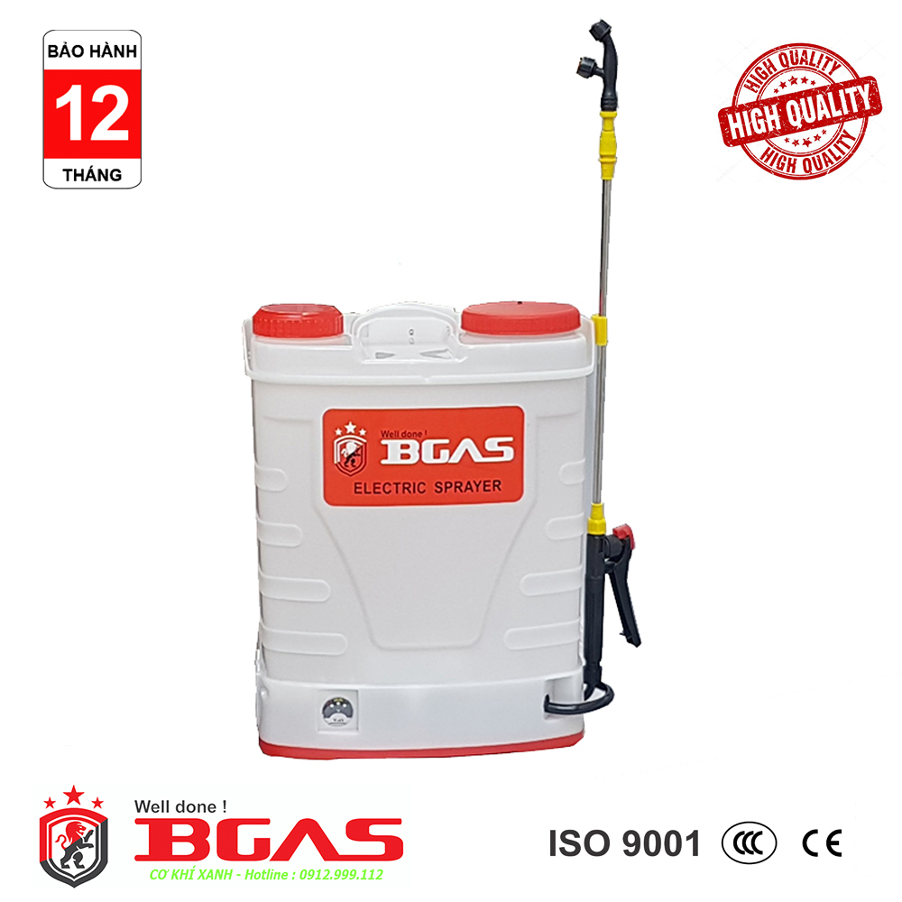 Bình phun thuốc trừ sâu bằng điện 20lít bgas model bga20c