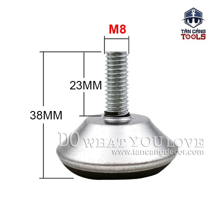 50 Chân tăng chỉnh bàn ghế cao cấp 8 x 40 x 38 mm