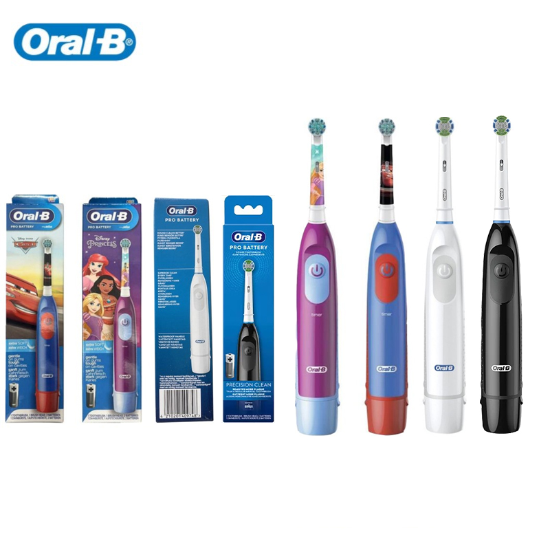 Oral B DB5010 bàn chải đánh răng điện cho trẻ em cho trẻ em lứa tuổi 3 + mềm Dupont lông 7200 lần xoay Min kép sạch AA pin