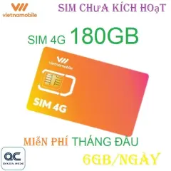 FREESHIP - CHƯA KÍCH HOẠT  [HCM]Sim 4G vietnamobile trọn đời 180GB