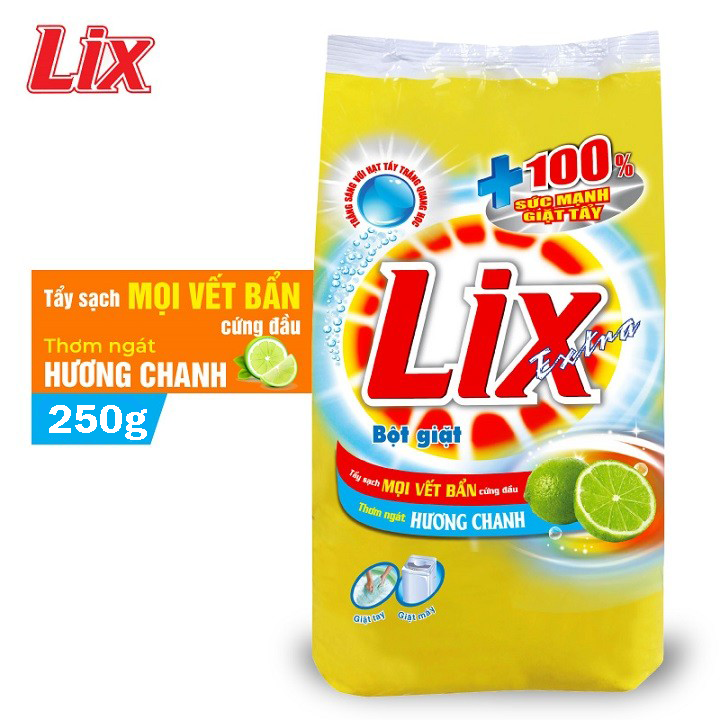 Bột giặt Lix 250g size nhỏ tiện dụng - tùy chọn hương