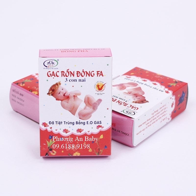 Hộp 3 chiếc băng rốn đông fa cho bé sơ sinh