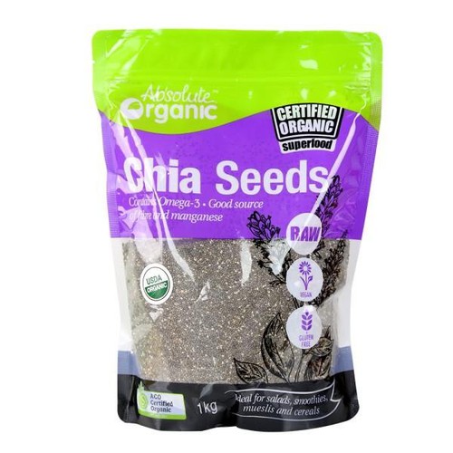 Hạt chia tím úc - bịch 1kg -absolute organic -mới nhất