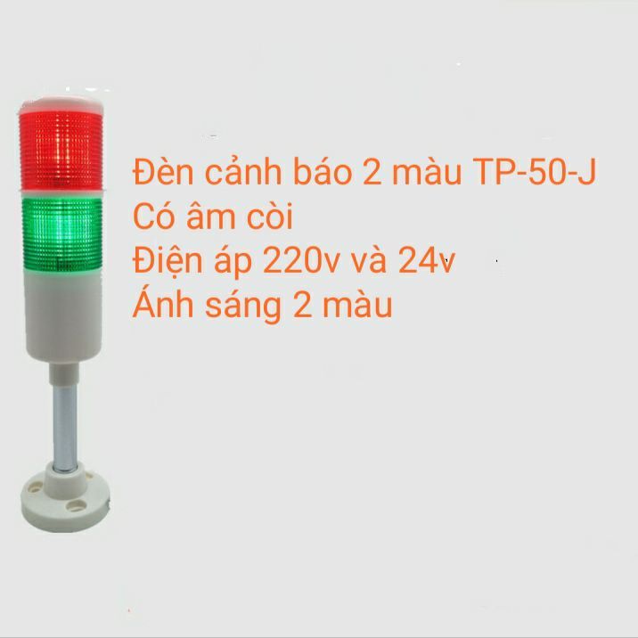 Đèn cảnh báo 2 màu có còi điện 220v