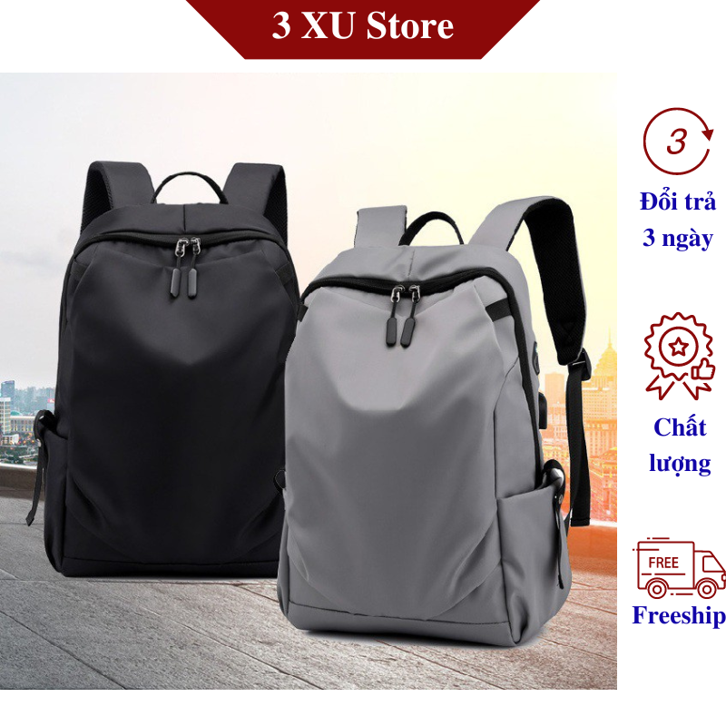 Balo Nam, Balo Laptop Chống Nước Có Cổng Sạc USB, Balo Thời Trang Unisex Siêu Bền