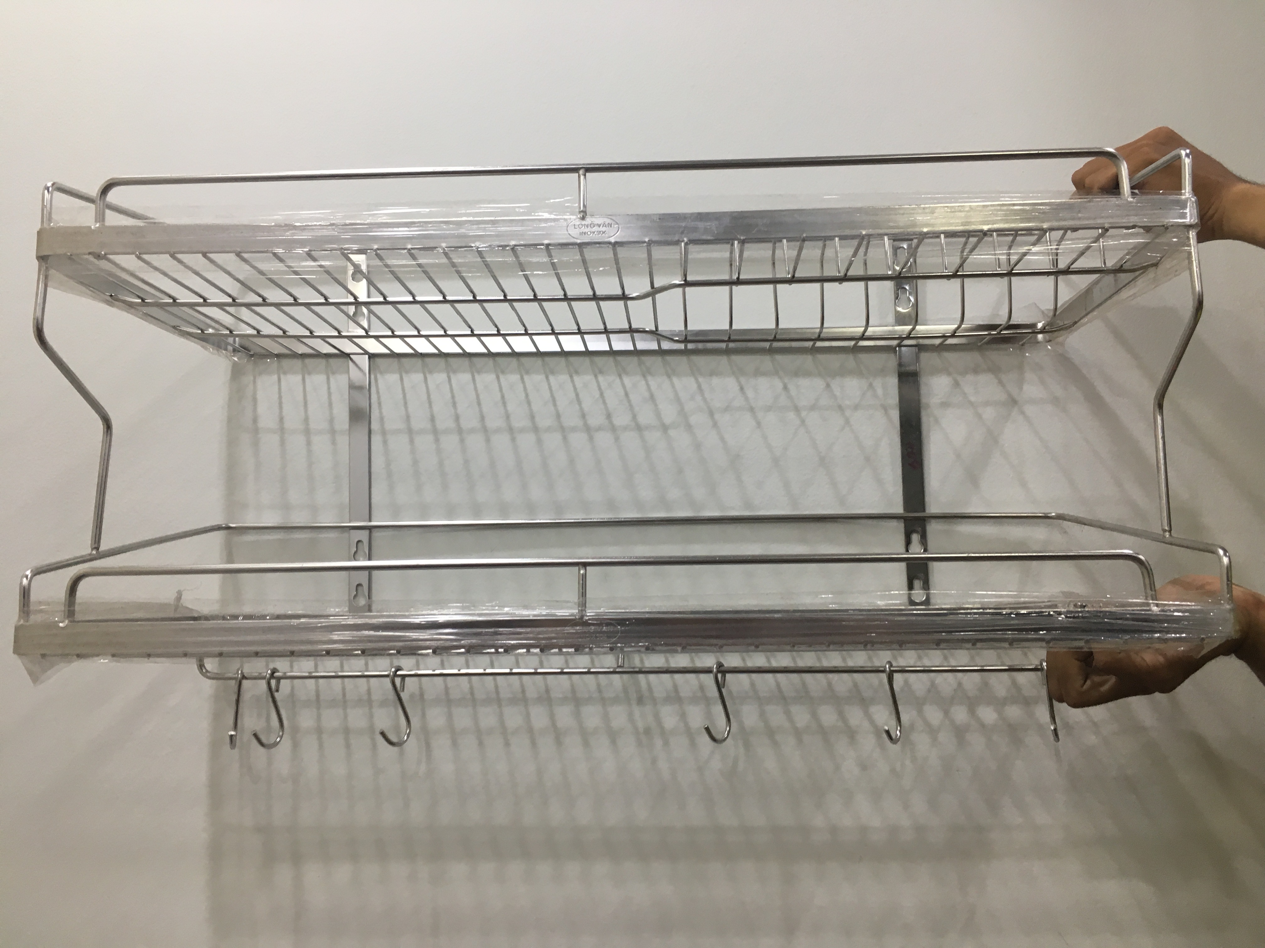 [HCM]Kệ Đựng Chén Bát Đĩa Treo Tường Bằng inox 304 Cao Cấp  2 Tầng