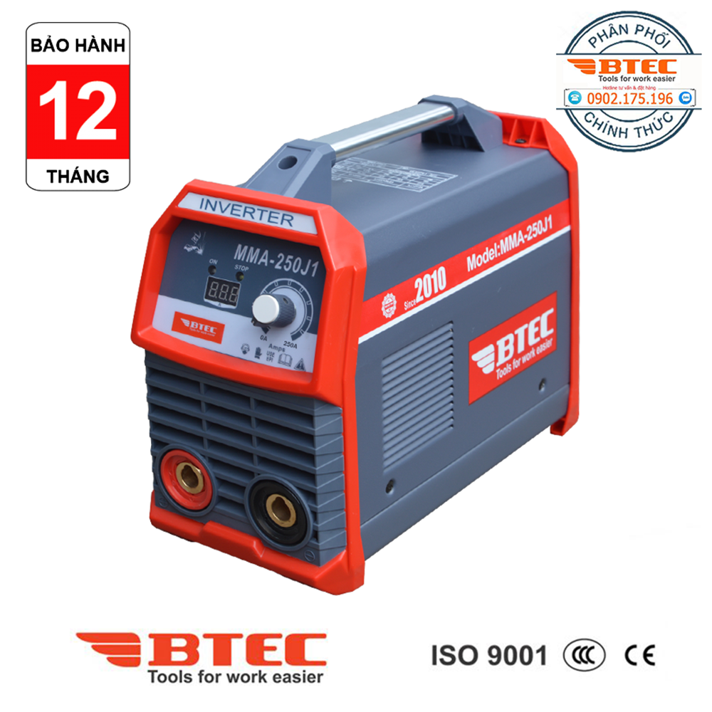 Máy hàn điện tử 250a btec mma-250j1 | công nghệ igbt