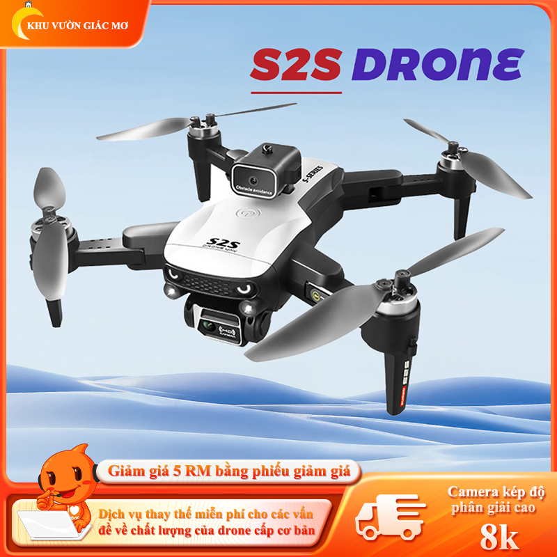 Máy bay không người lái S2S 6K Độ phân giải cao Camera kép Thời lượng pin cực dài Dòng quang học Định vị ống kính kép Động cơ không chổi than
