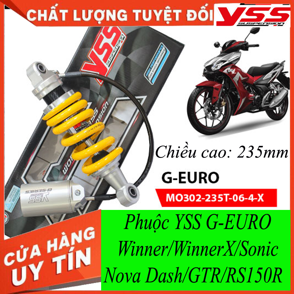 [HCM]Phuộc  YSS Thái Lan xe Winner/WinnerX/Sonic/Nova Dash/GTR/RS150R G-EURO (Vàng)