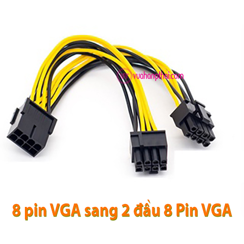 Cáp Chuyển Đổi/ Cáp Chia Nguồn GPU VGA, PCIE 8 pin sang 2 đầu 8 pin ( 6 pin +2 pin) nguồn VGA card đồ họa