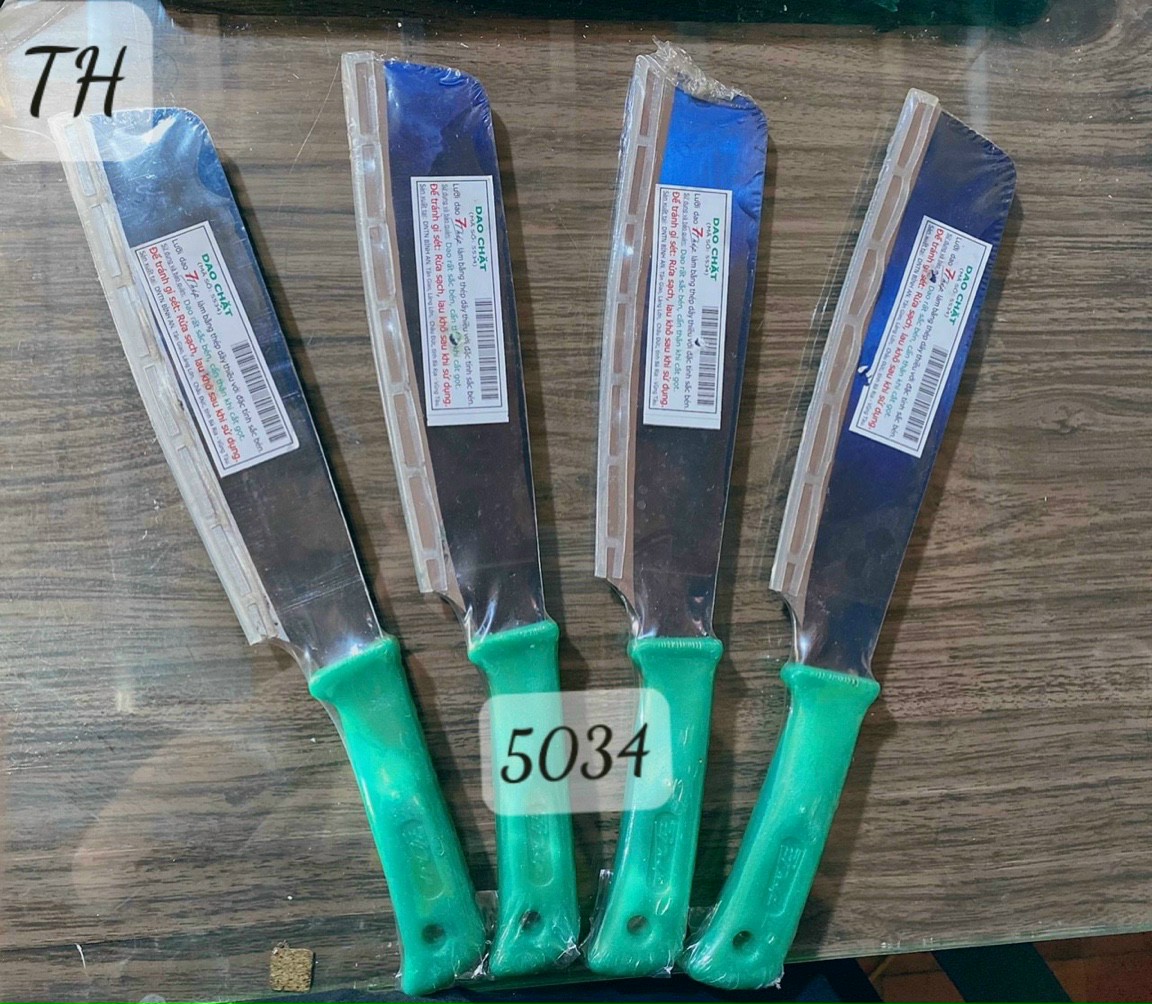 Dao thái cán nhựa xanh đa sỹ