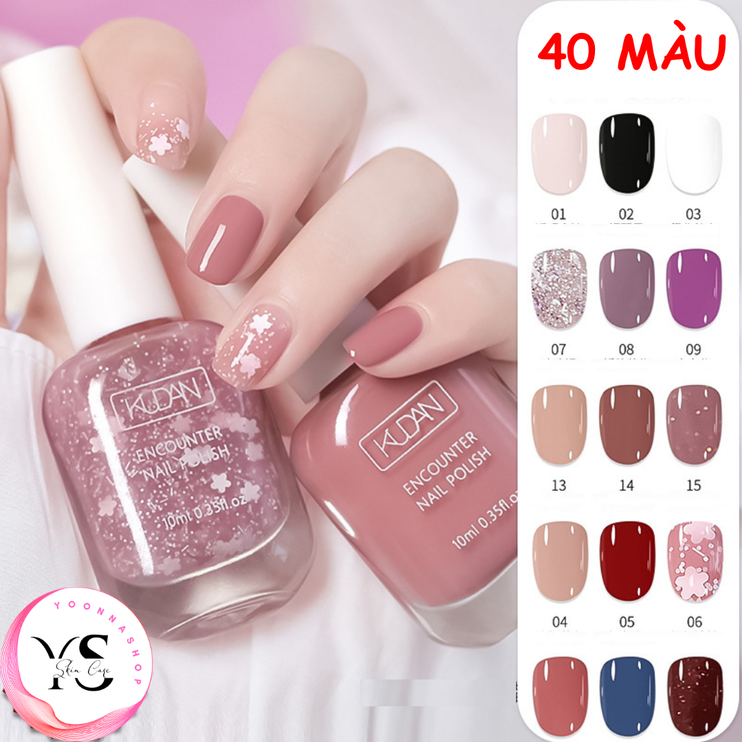 Sơn móng tay KUDAN 10ml - 40 màu xu hướng, nhanh khô tự nhiên, chất sơn xịn mịn bóng đẹp lung linh KUDAN