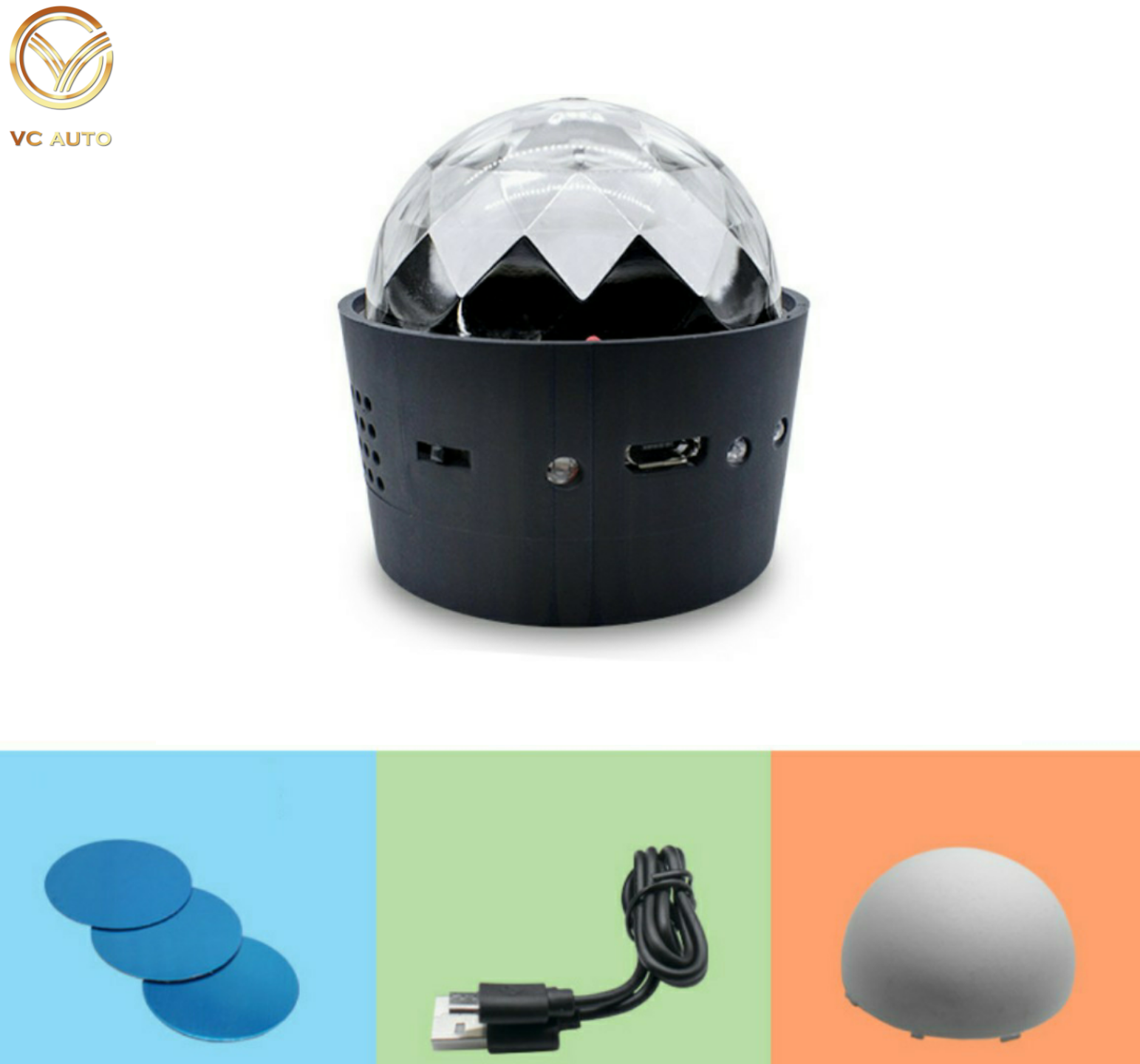 Đèn Led DJ quán bar cho ô tô, xe hơi có cảm biến, tự động nhấp nháy theo nhạc