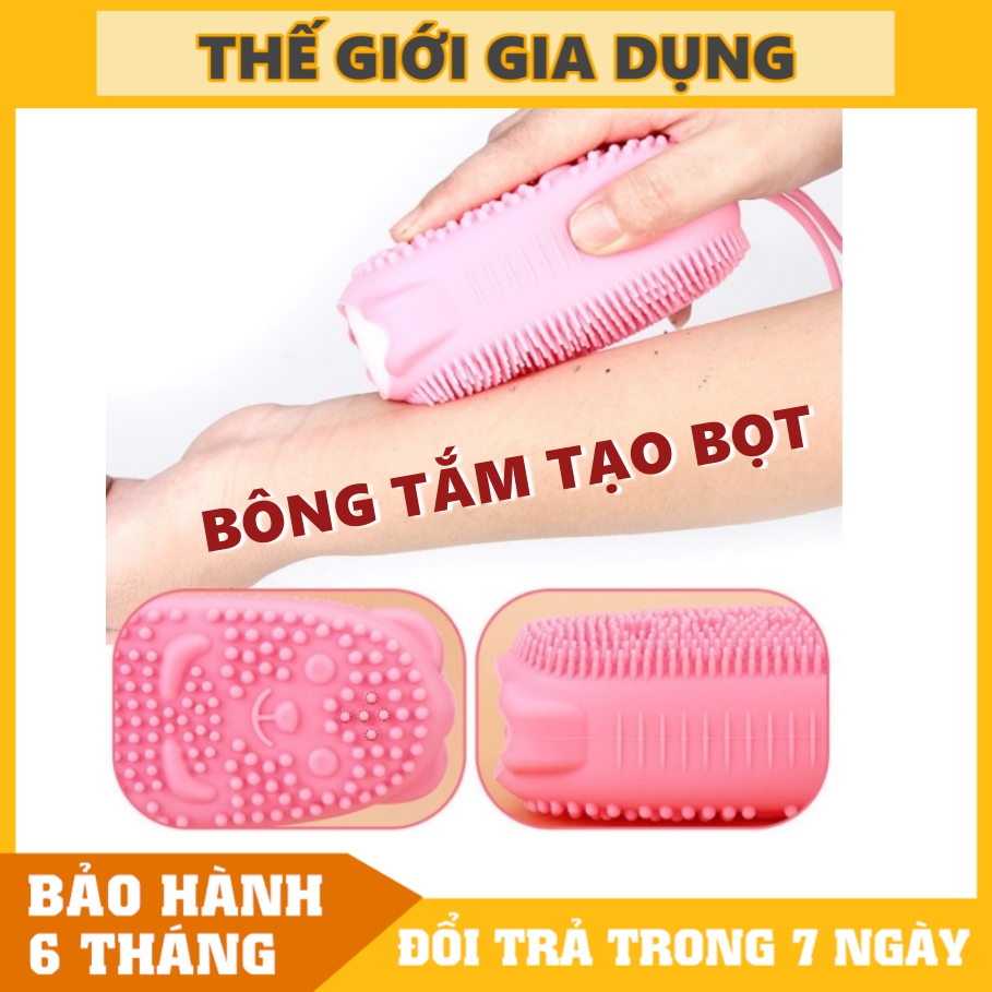Bông tắm tạo bọt chà lưng kỳ ghét 2 mặt lông siêu mềm