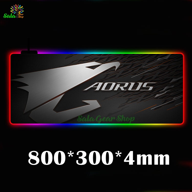Miếng lót chuột 80x30 LED RGB | Logo Aorus